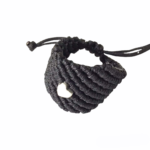 Δαχτυλίδι μακραμέ με ασημένια καρδιά